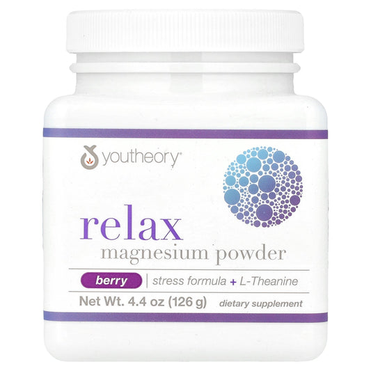 Youtheory, Relax, Magnesium Powder, Berry, 4.4 oz (126 g)