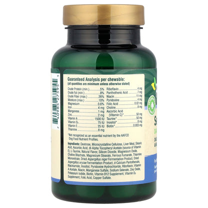 petnc NATURAL CARE, Senior Multi Daily Formula, Senior Dog, Liver, 60 Chewables