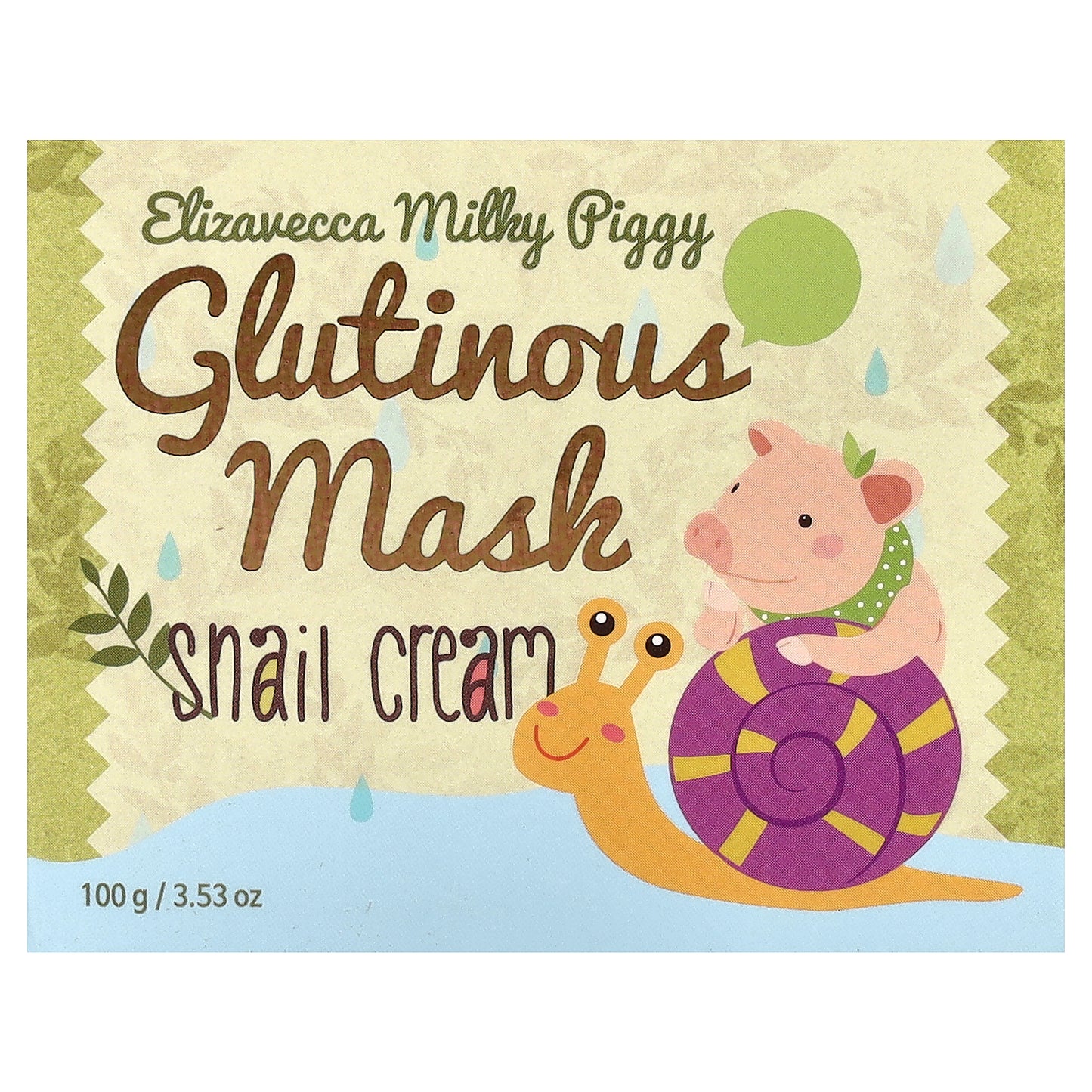 Elizavecca, Glutinous Mask Snail Cream, 3.53 oz (100 g)