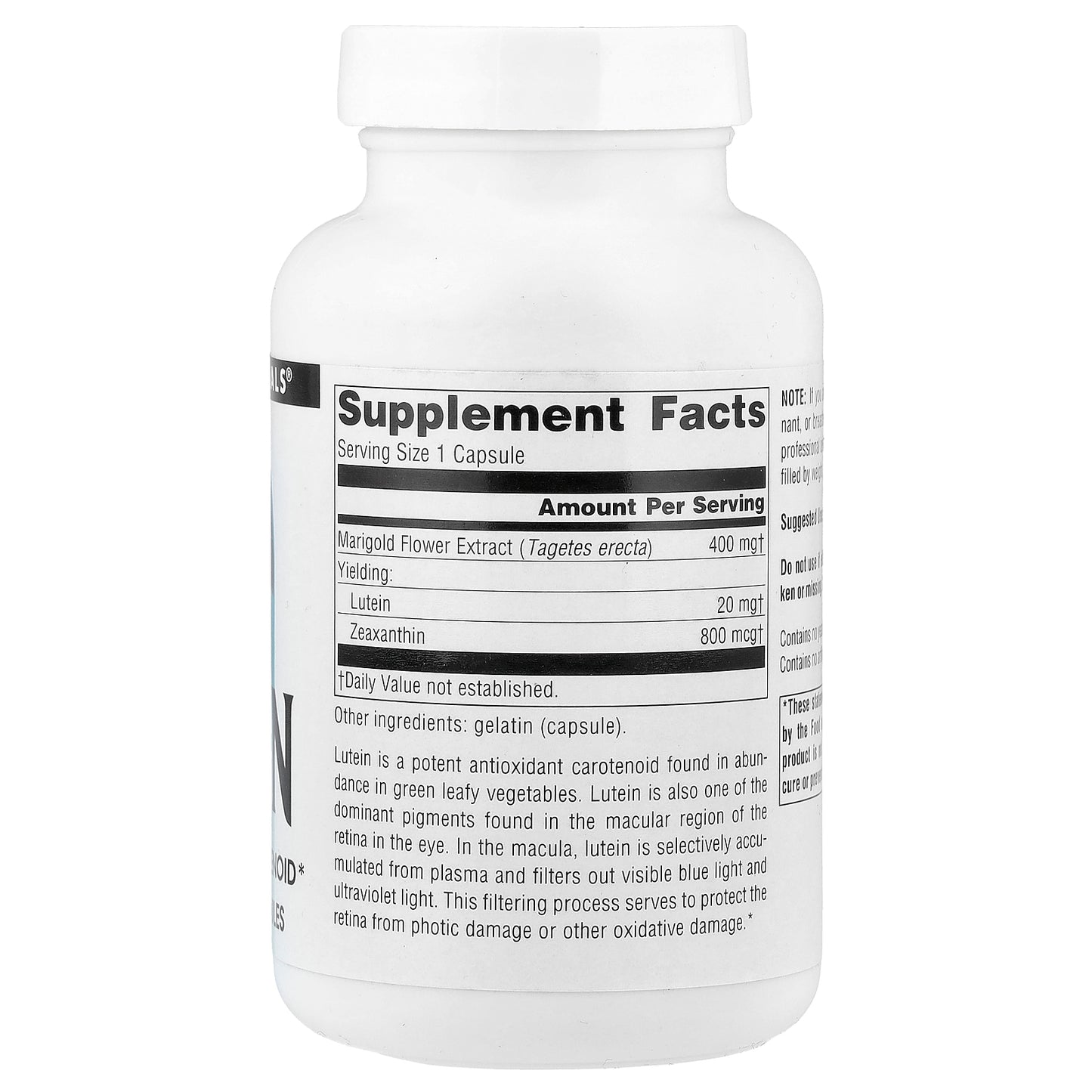 Source Naturals, Lutein, 20 mg, 120 Capsules