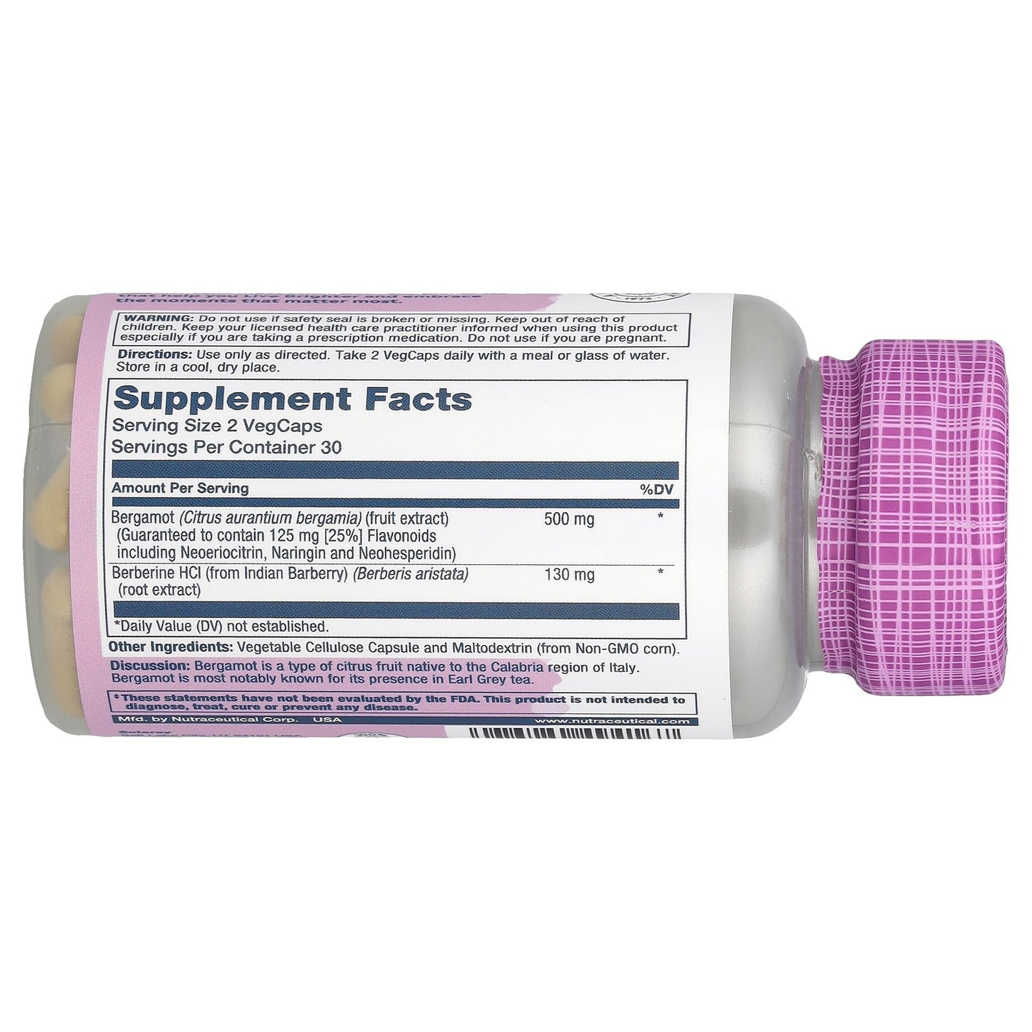 Solaray, Vital Extracts, Bergamot, 60 Vegcaps