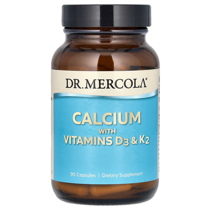 Dr. Mercola, Calcium with Vitamins D3 & K2, 90 Capsules
