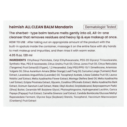 Heimish, All Clean Balm, Mandarin, 4.05 fl oz (120 ml)