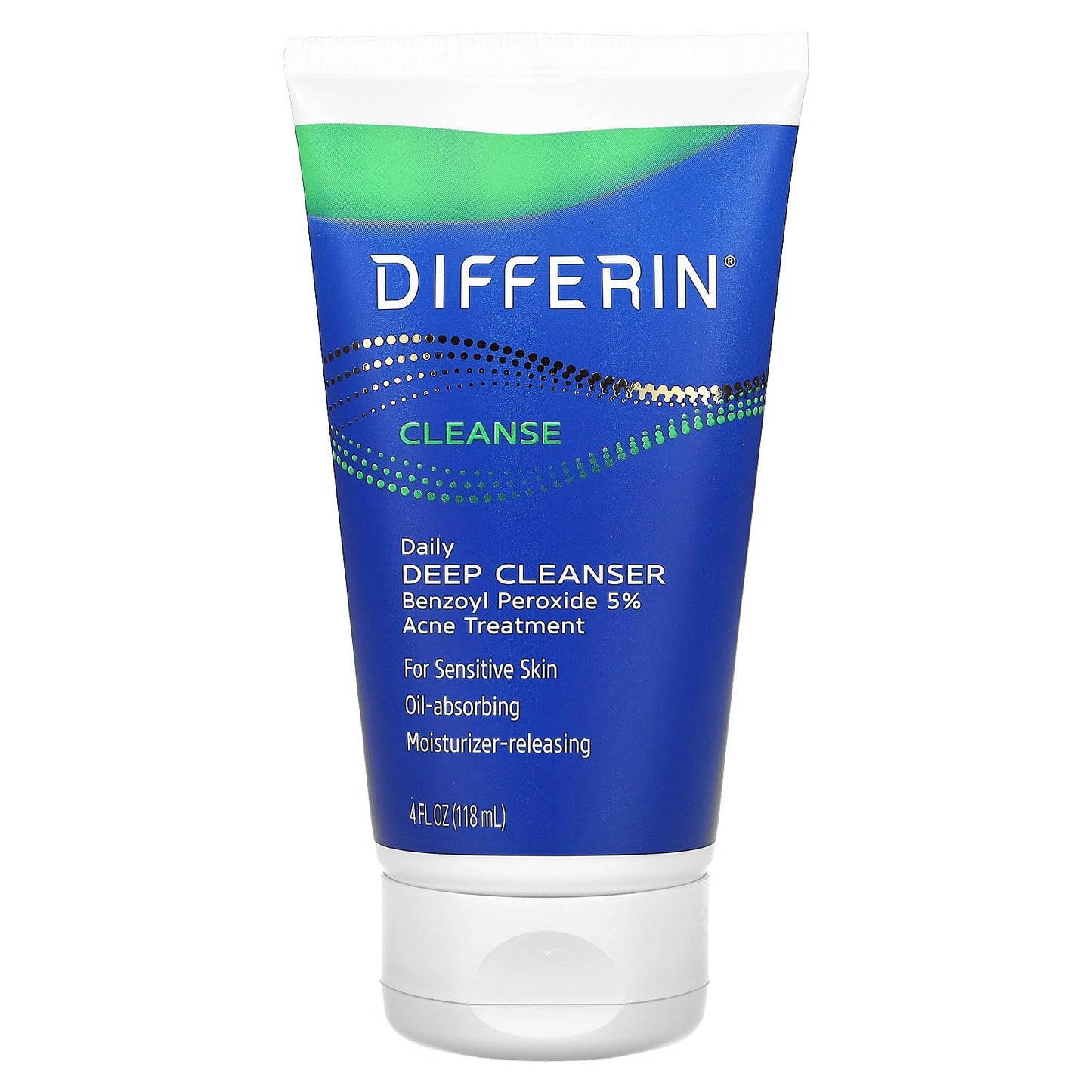 Differin, Daily Deep Cleanser, Sensitive Skin, 4 fl oz (118 ml)