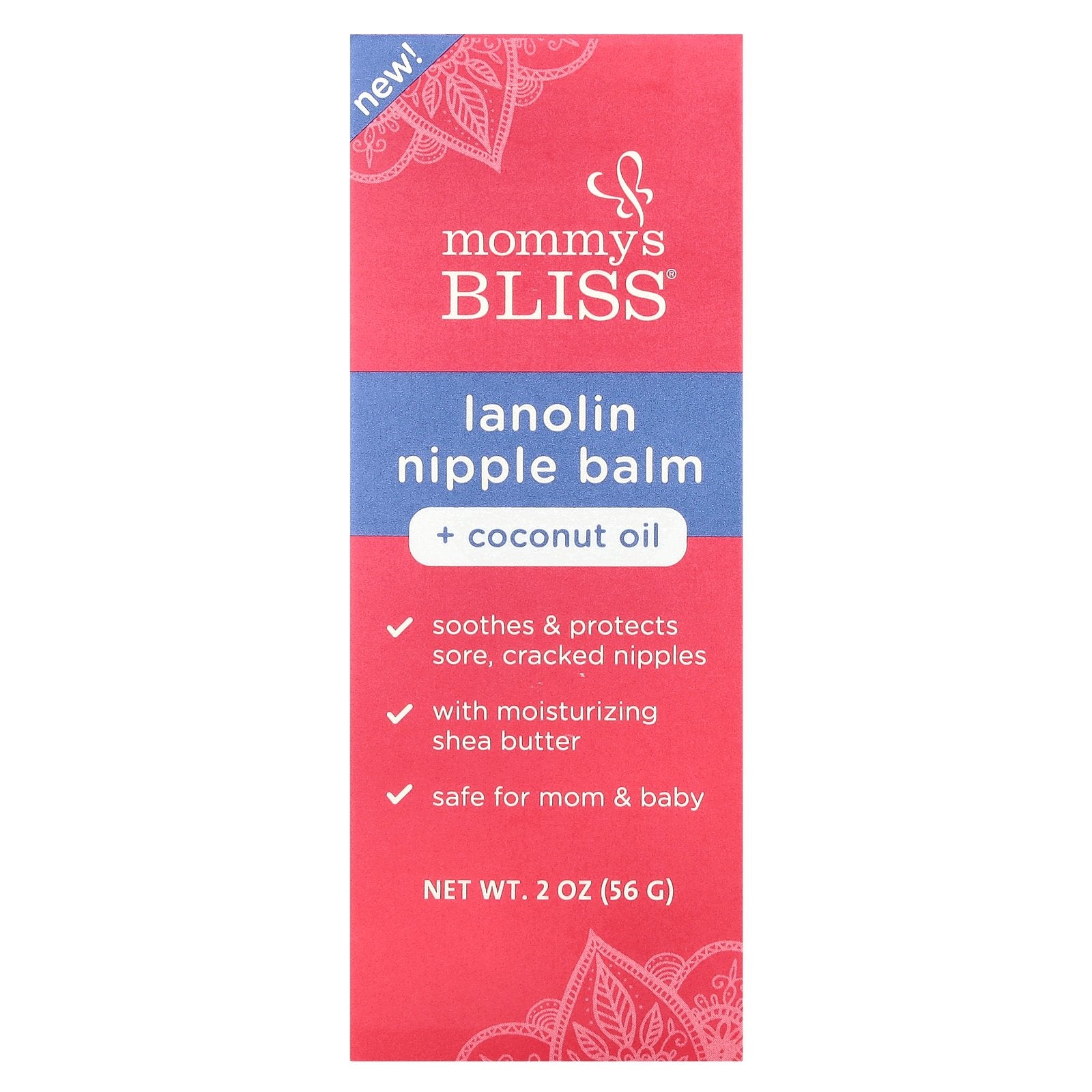 Mommy's Bliss, Lanolin Nipple Balm + Coconut Oil, 2 oz (56 g)