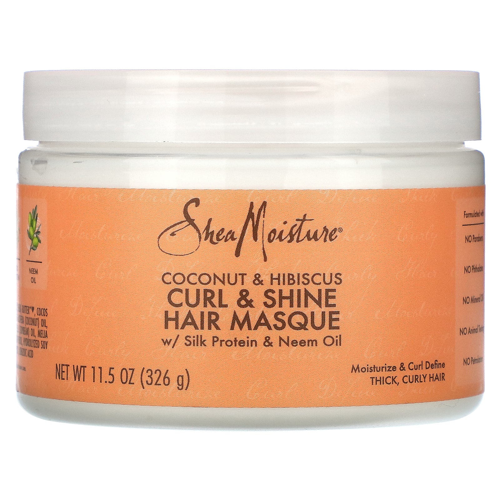 SheaMoisture, Curl & Shine Hair Masque, Coconut & Hibiscus, 11.5 oz (326 g)