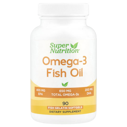 Super Nutrition, Omega-3 Fish Oil, Vivomega Triglyceride, 1,000 mg, 90 Fish Softgels