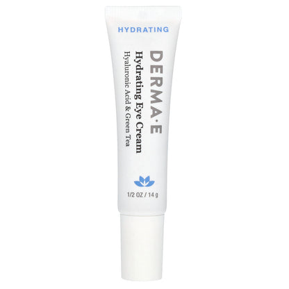 DERMA E, Hydrating Eye Cream, Hyaluronic Acid, Green Tea, 1/2 oz (14 g)