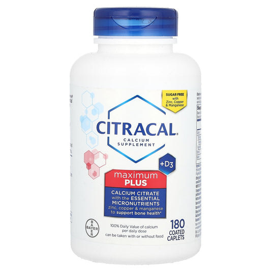 Citracal, Maximum Plus +D3, 180 Coated Caplets