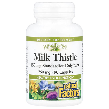 Natural Factors, Milk Thistle, 250 mg, 90 Capsules