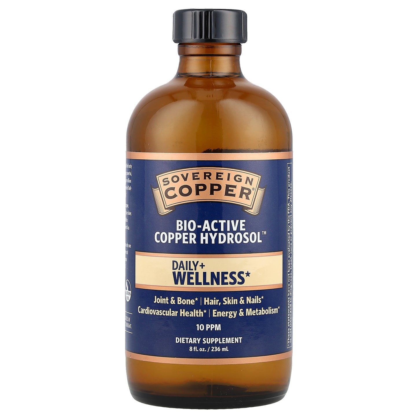 Sovereign Silver, Bio-Active Copper Hydrosol™, 10 PPM, 8 fl oz (236 ml)