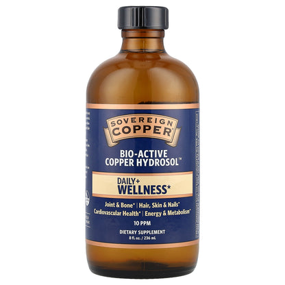 Sovereign Silver, Bio-Active Copper Hydrosol™, 10 PPM, 8 fl oz (236 ml)