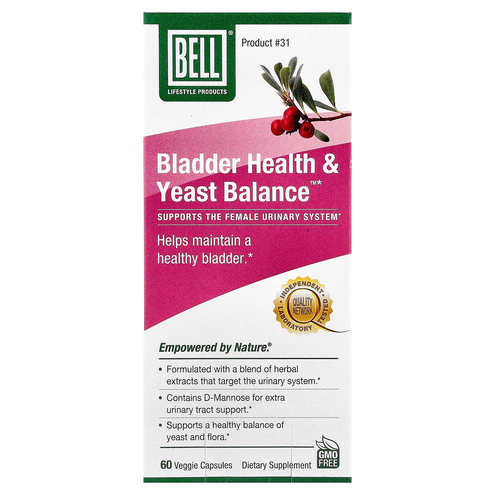 Bell Lifestyle, Bladder Health & Yeast Balance™, 60 Veggie Capsules