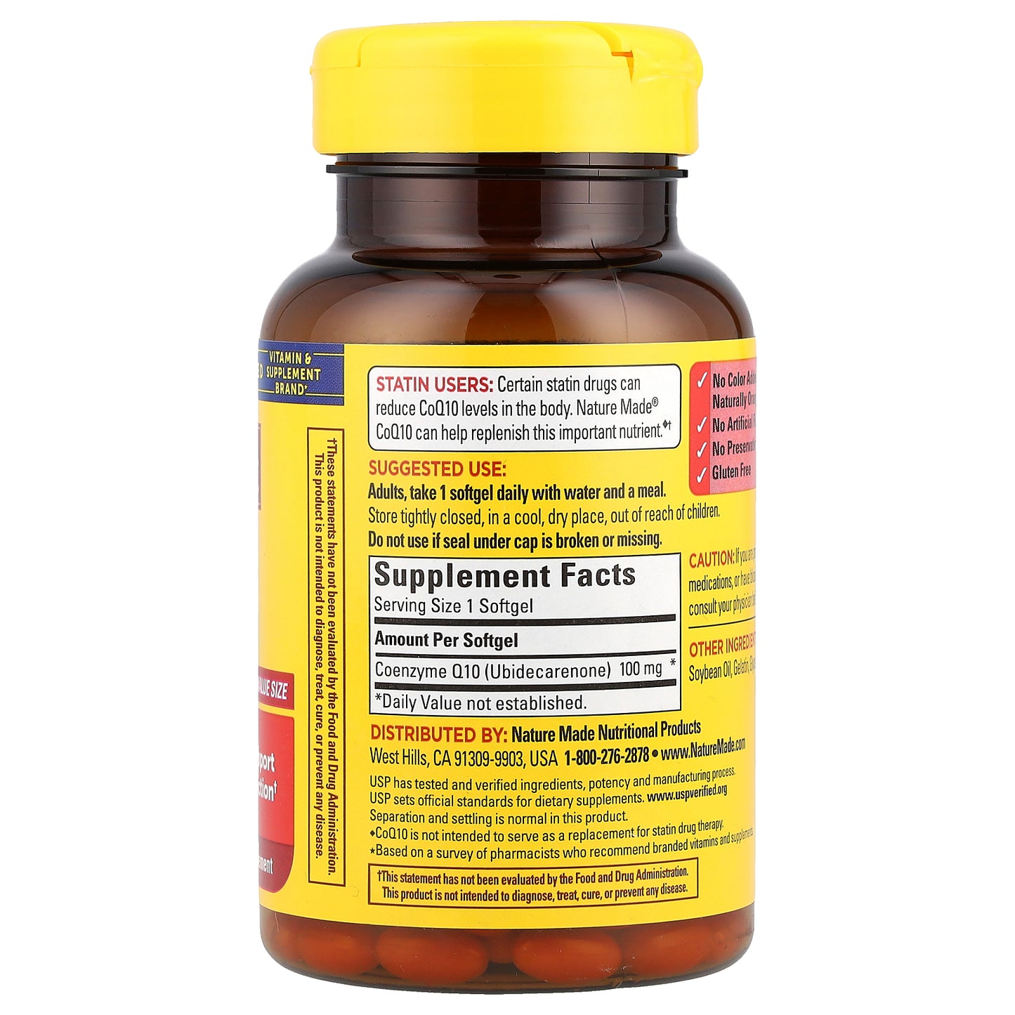 Nature Made, CoQ10, 100 mg, 72 Softgels