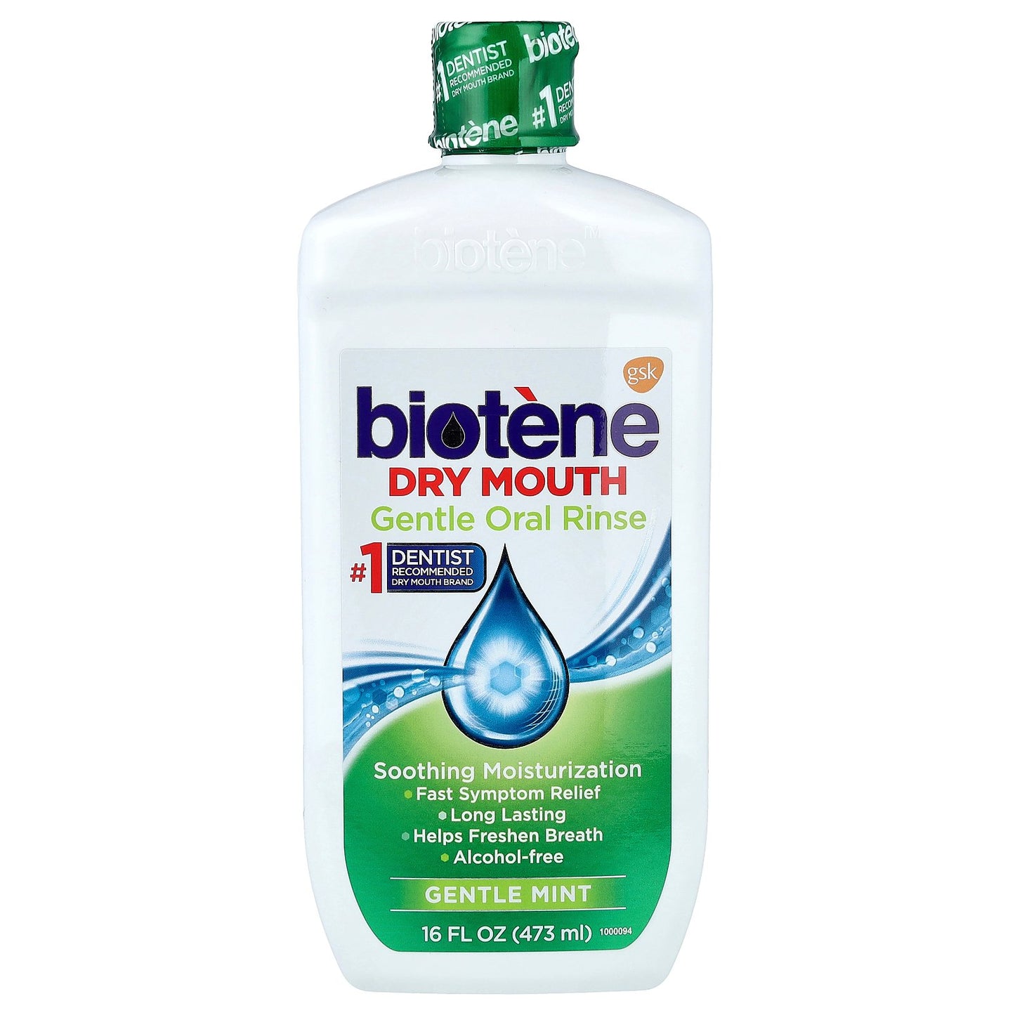 Biotene Dental Products, Dry Mouth Gentle Oral Rinse, Alcohol-Free, Gentle Mint, 16 fl oz (473 ml)
