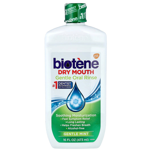 Biotene Dental Products, Dry Mouth Gentle Oral Rinse, Alcohol-Free, Gentle Mint, 16 fl oz (473 ml)