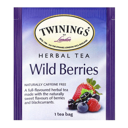 Twinings, Herbal Tea, Wild Berries, Caffeine Free, 20 Tea Bags, 1.41 oz (40 g)