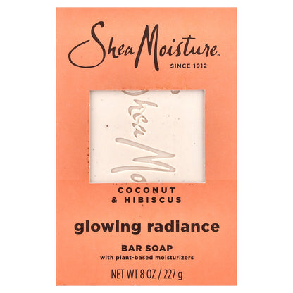 SheaMoisture, Bar Soap, Glowing Radiance, Coconut & Hibiscus , 8 oz (227 g)