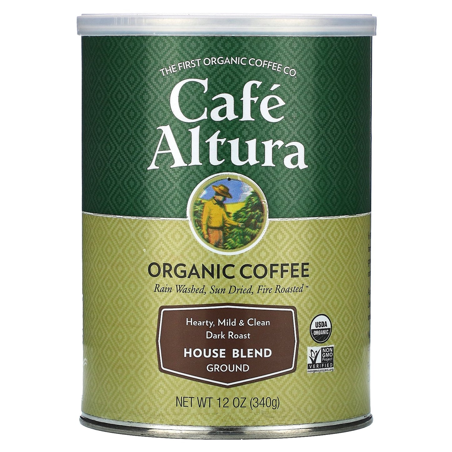 Cafe Altura, Organic Coffee, House Blend, Ground, Dark Roast, 12 oz (340 g)