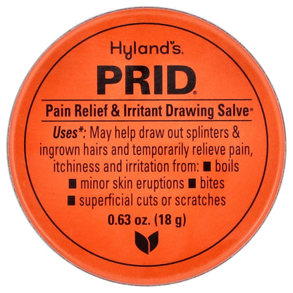 Hyland's Naturals, Prid®, Pain Relief & Irritant Drawing Salve, 0.63 oz (18 g)