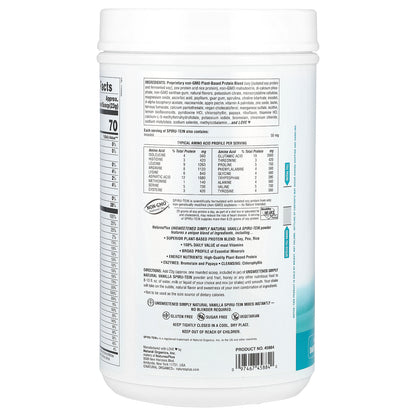 NaturesPlus, Spiru-Tein®, Protein Powder Meal, Unsweetened, Vanilla, 1.62 lbs (736 g)