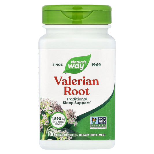 Nature's Way, Valerian Root, 100 Vegan Capsules (530 mg per Capsule)
