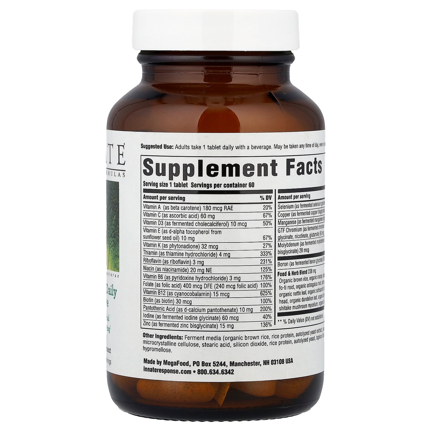 Innate Response Formulas, Men's One Daily, Iron Free, 60 Tablets