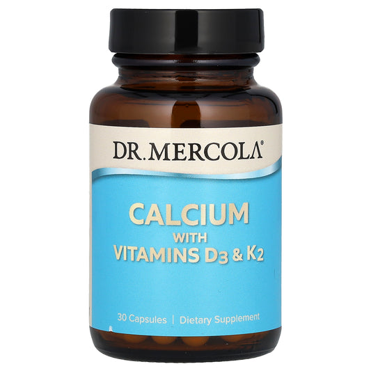 Dr. Mercola, Calcium with Vitamins D3 & K2, 30 Capsules