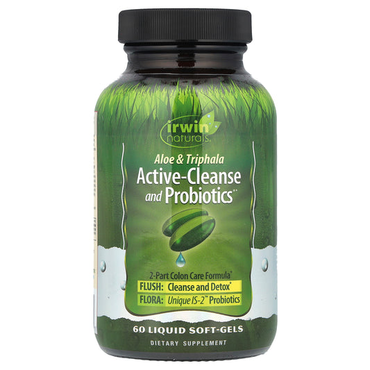 Irwin Naturals, Aloe & Triphala Active-Cleanse and Probiotics®, 60 Liquid Soft-Gels
