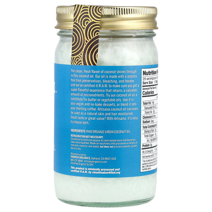 Artisana, Organics, Raw Virgin Coconut Oil, 14 fl oz (414 ml)