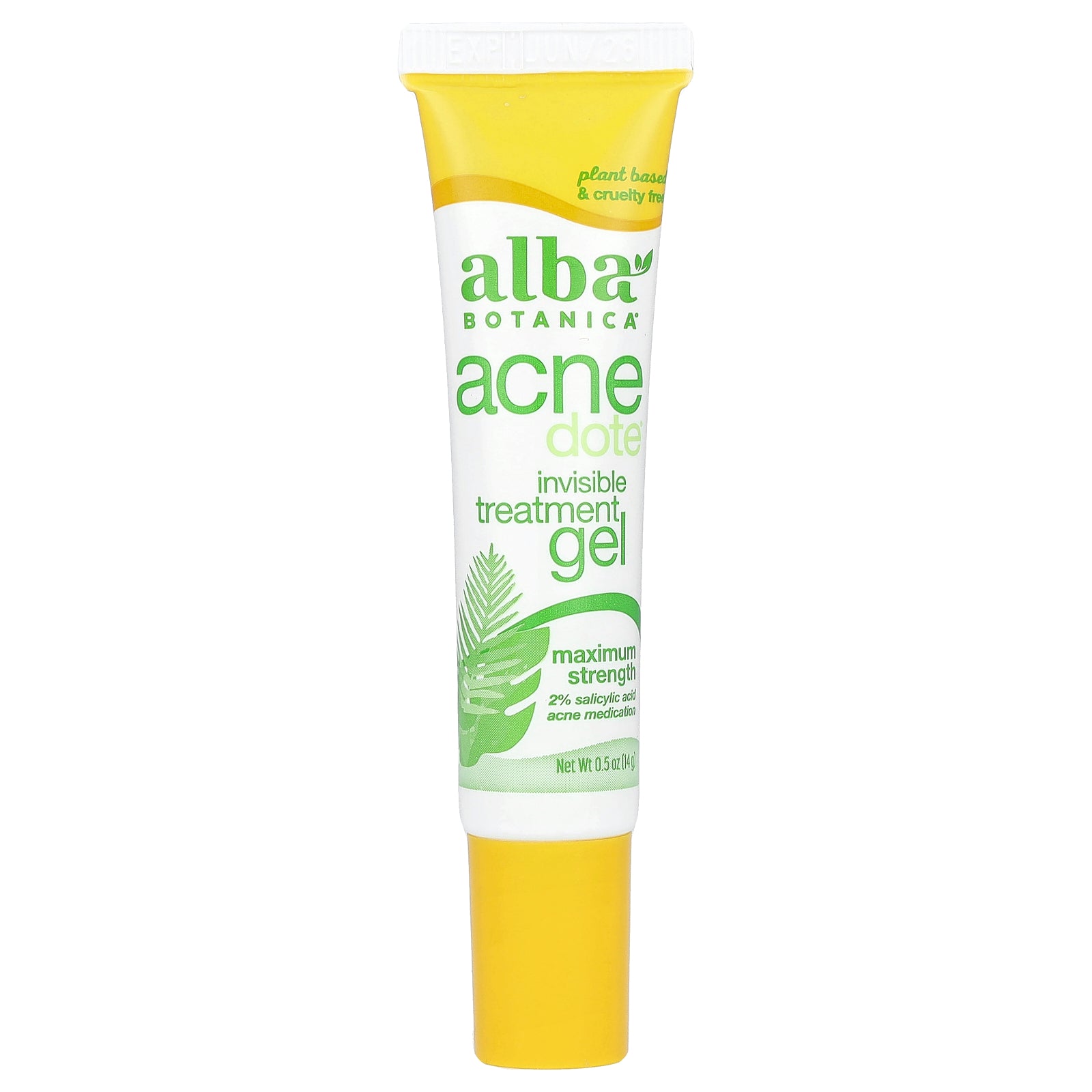 Alba Botanica, Acne dote®, Invisible Treatment Gel, Maximum Strength, 0.5 oz (14 g)