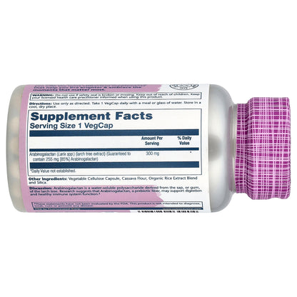 Solaray, Vital Extracts, Arabinogalactan, Larch Tree, 300 mg, 60 Vegcaps