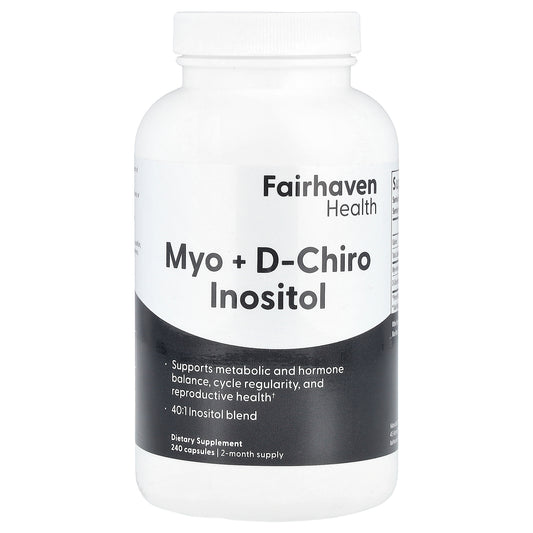 Fairhaven Health, Myo + D-Chiro Inositol, 240 Capsules