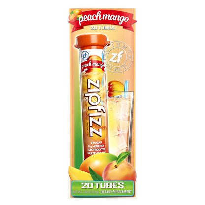Zipfizz, Energy Drink Mix, Peach Mango, 20 Tubes, 0.39 oz (11 g) Each