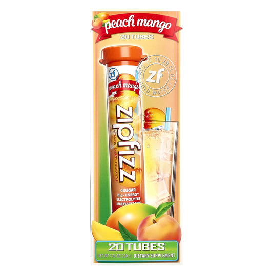 Zipfizz, Energy Drink Mix, Peach Mango, 20 Tubes, 0.39 oz (11 g) Each