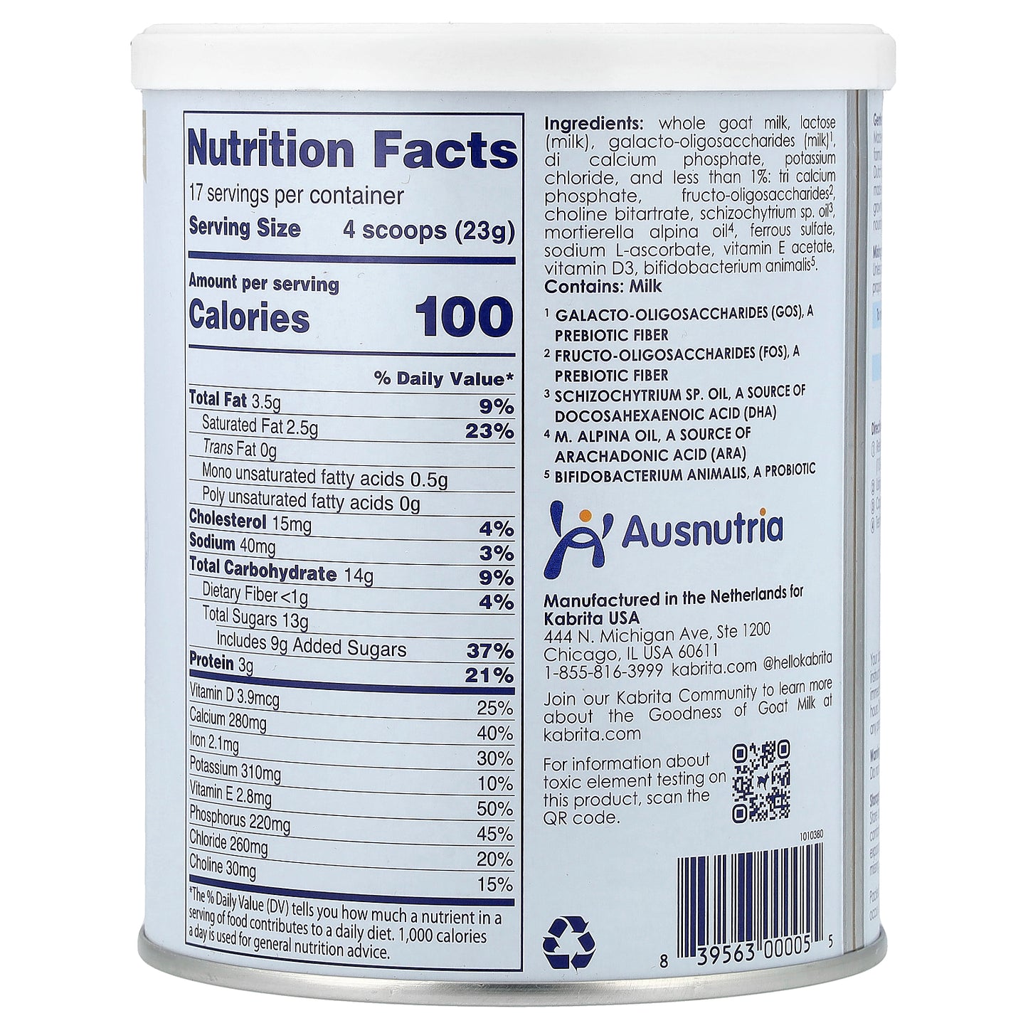 Kabrita, Goat Milk-Based Toddler Nutrition, 12-24 Months, 14 oz (400 g)