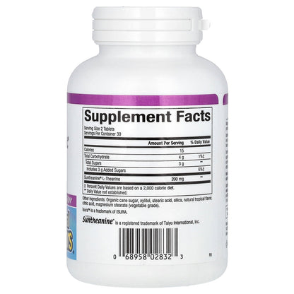 Natural Factors, Stress-Relax, Suntheanine, L-Theanine, 100 mg, 60 Chewable Tablets