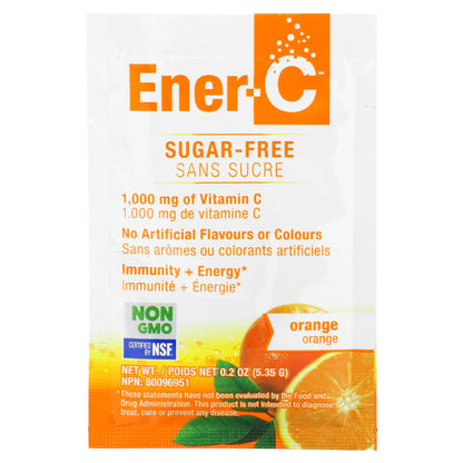 Ener-C, Bubbly Multivitamin Drink Mix, Sugar Free, Orange, 1,000 mg, 30 Packets, 0.2 oz (5.35 g) Each