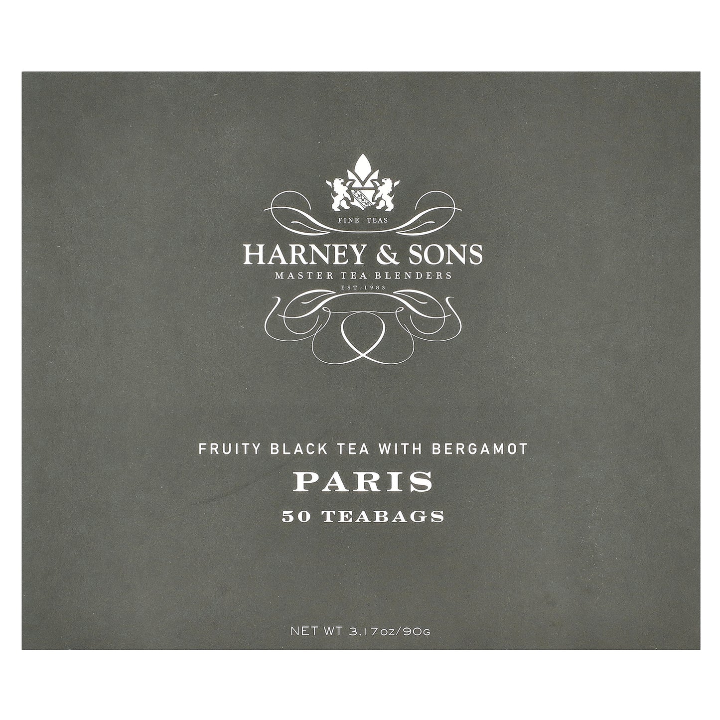 Harney & Sons, Fruity Black Tea with Bergamot, Paris , 50 Tea Bags, 3.17 oz (90 g)