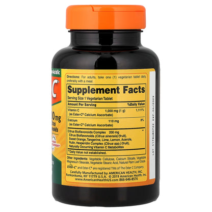 American Health, Ester-C® with Citrus Bioflavonoids, 1,000 mg, 90 Vegetarian Tablets
