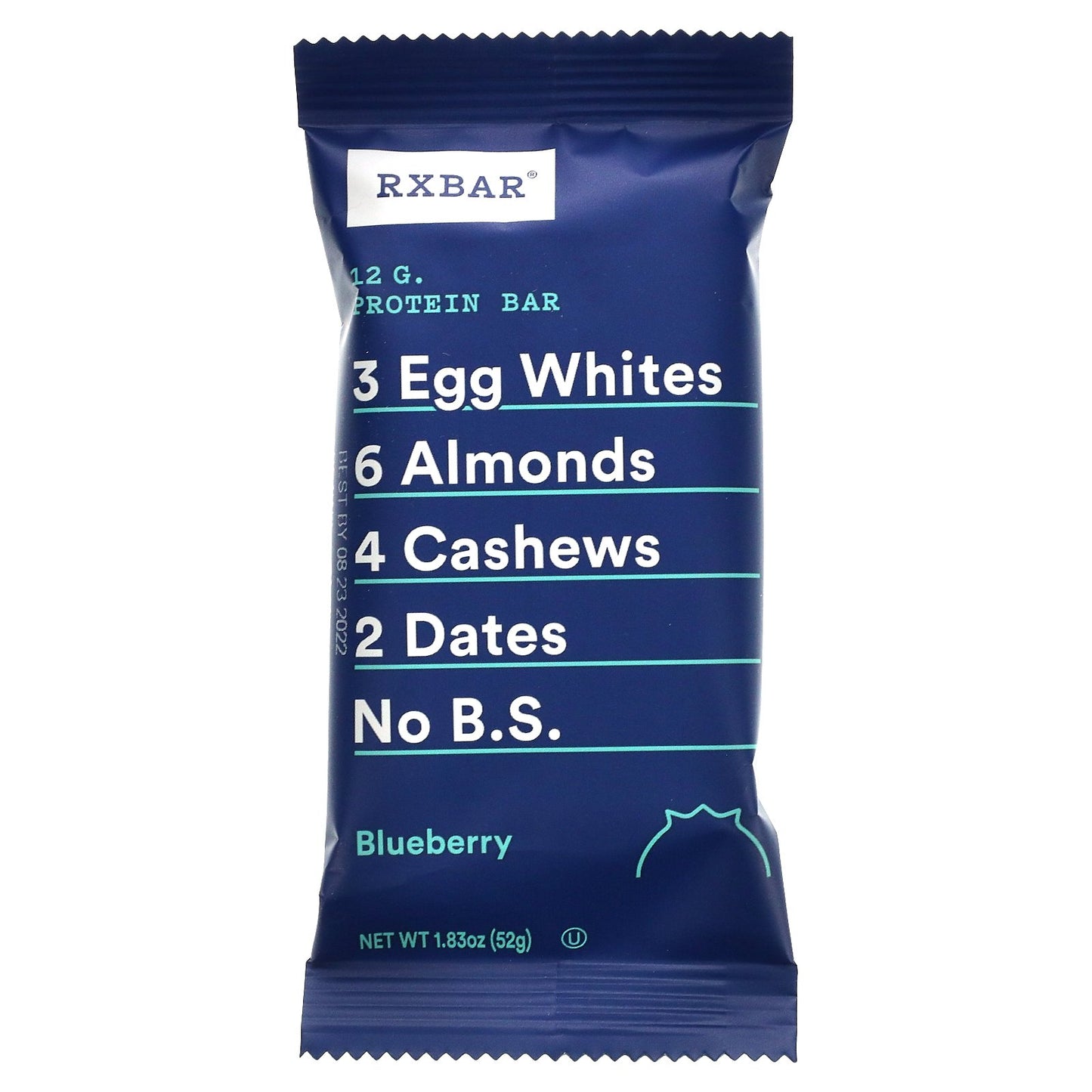 RXBAR, Protein Bar, Blueberry, 12 Bars, 1.83 oz (52 g) Each