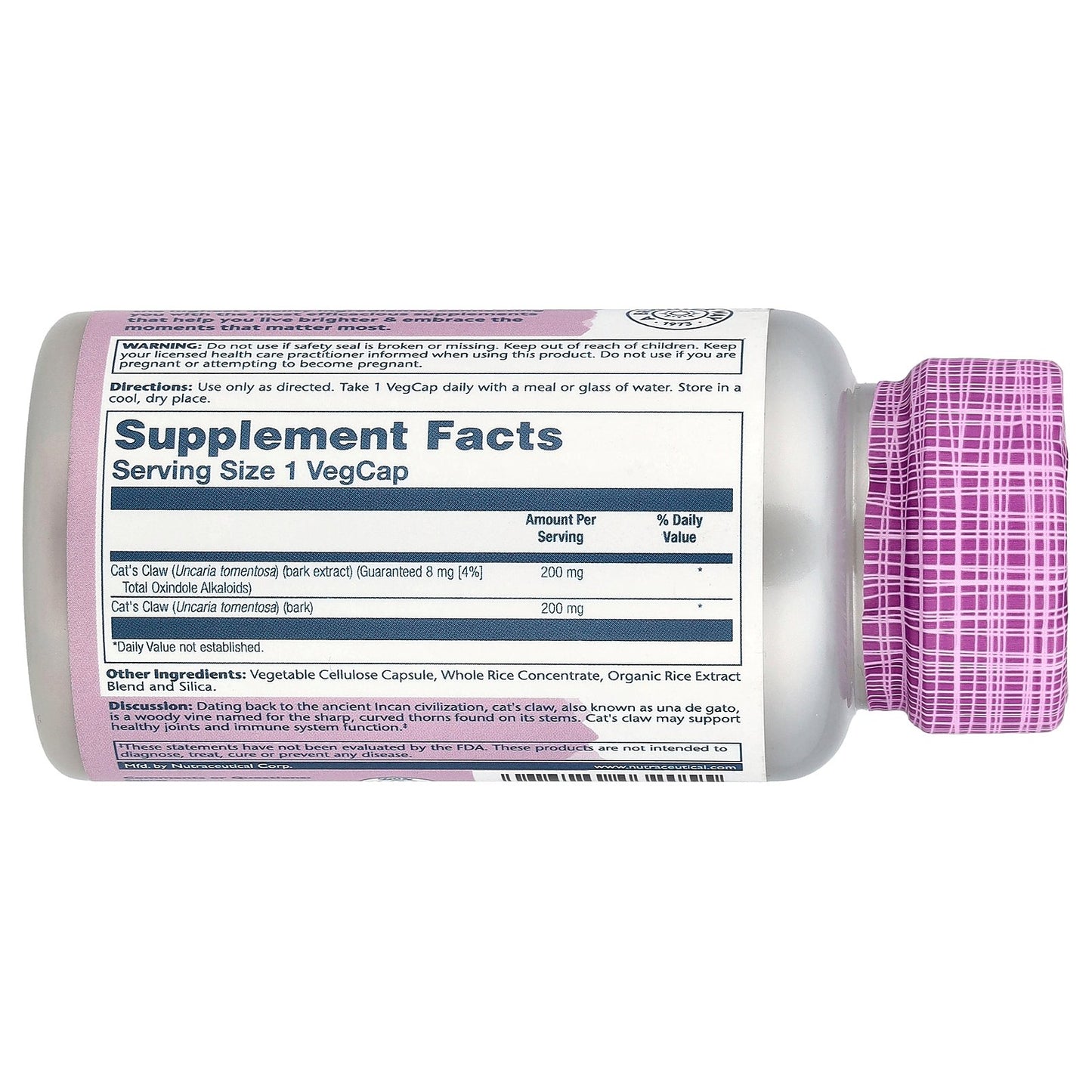 Solaray, Vital Extracts, Cat's Claw, 30 VegCaps