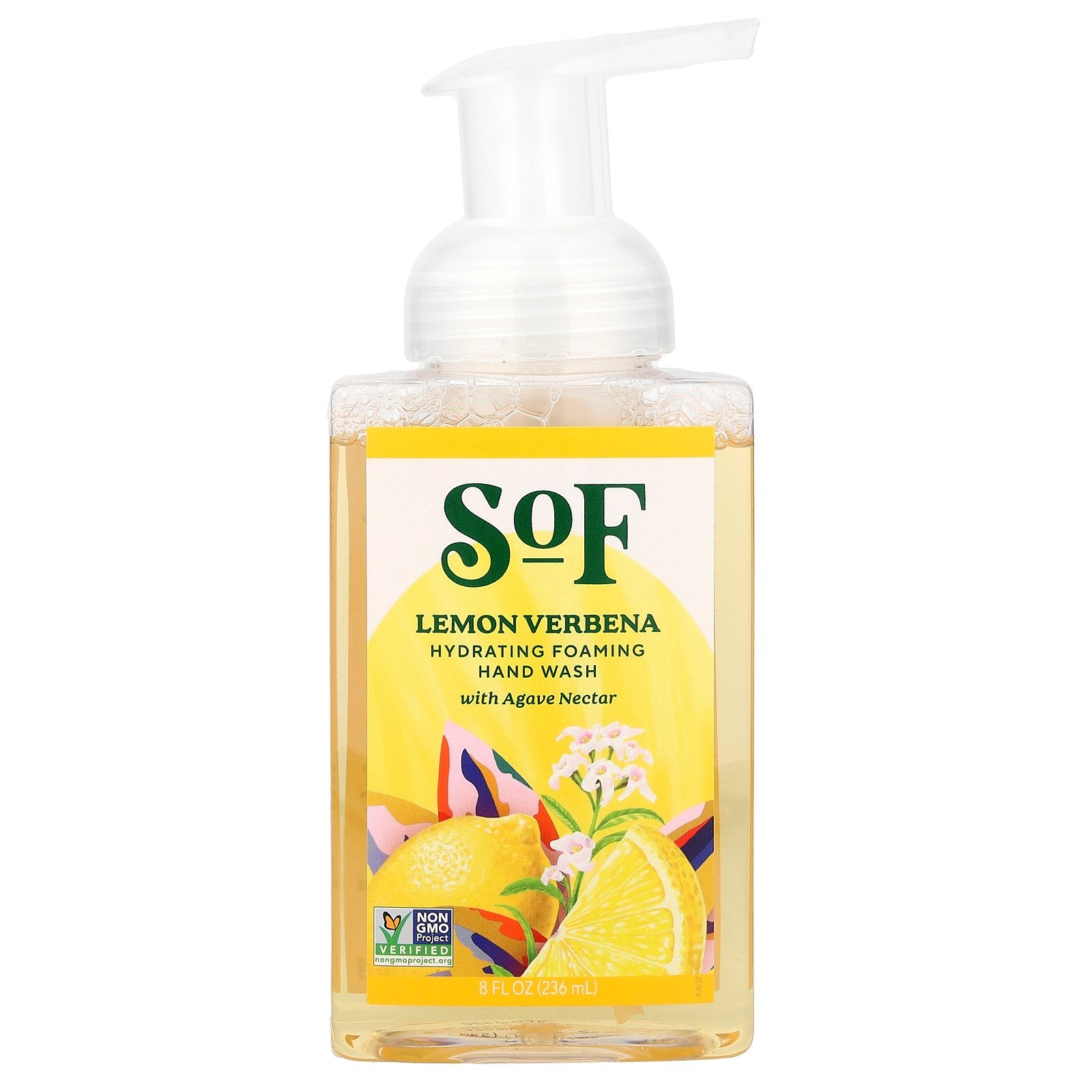 SoF, Hydrating Foaming Hand Wash with Agave Nectar, Lemon Verbena, 8 fl oz (236 ml)