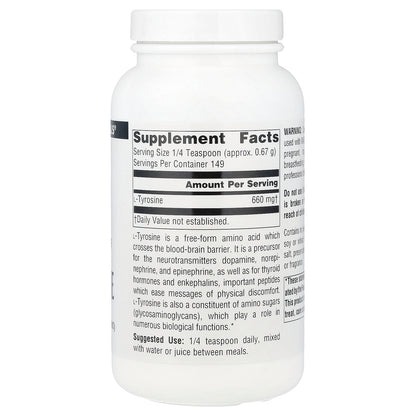 Source Naturals, L-Tyrosine, Free-Form Powder, 3.53 oz (100 g)