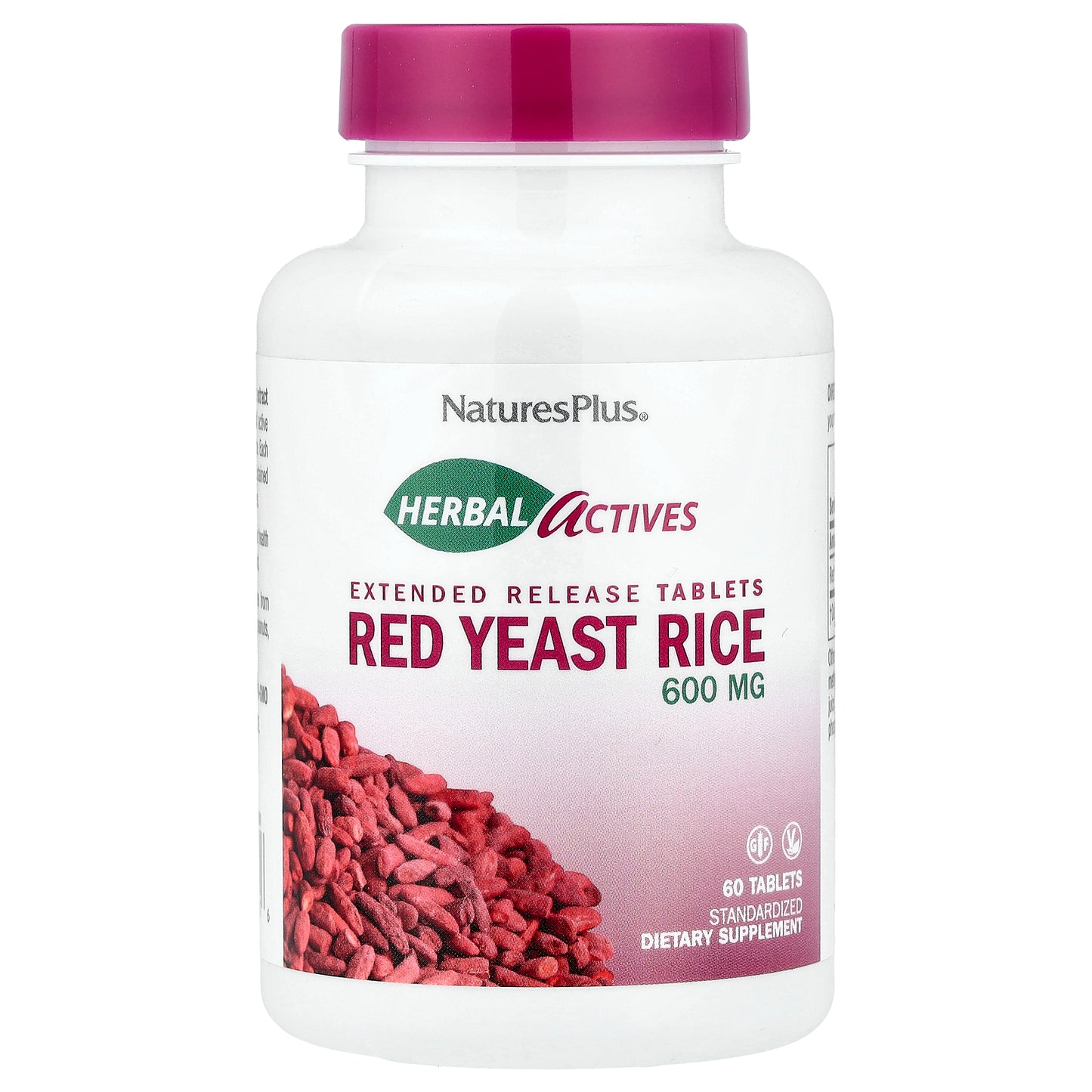 NaturesPlus, Herbal Actives, Red Yeast Rice, 600 mg, 60 Tablets