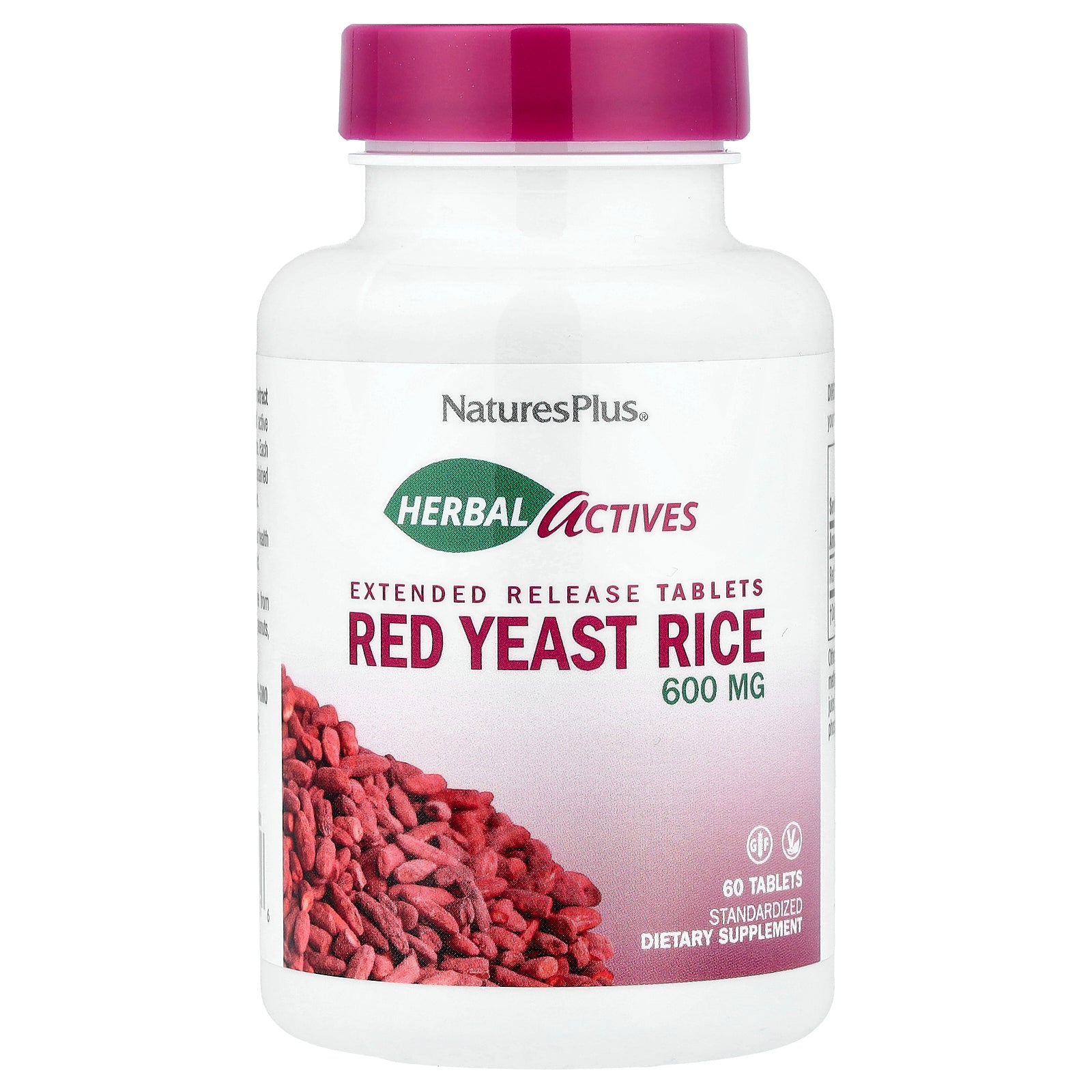 NaturesPlus, Herbal Actives, Red Yeast Rice, 600 mg, 60 Tablets