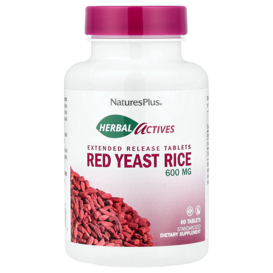 NaturesPlus, Herbal Actives, Red Yeast Rice, 600 mg, 60 Tablets