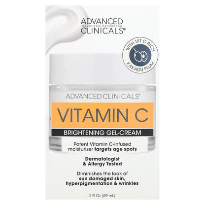 Advanced Clinicals, Vitamin C, Brightening Gel-Cream, 2 fl oz (59 ml)