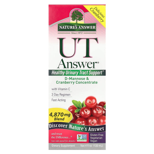 Nature's Answer, UT Answer®, D-Mannose & Cranberry Concentrate, 4 fl oz (120 ml)