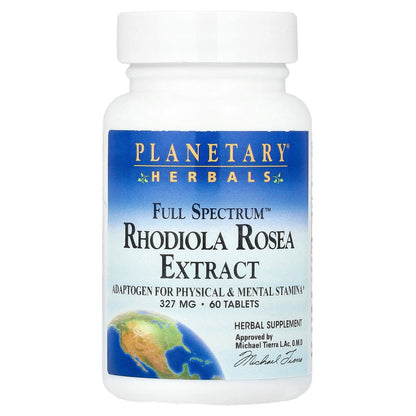 Planetary Herbals, Full Spectrum™ Rhodiola Rosea Extract, 60 Tablets (327 mg Per Tablet)